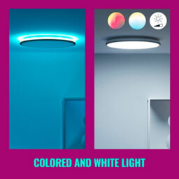 Wiz Tunable White And Rgb Aura Smart Connected Wifi Ceiling Mounted Light Black With App Control - thumbnail 4