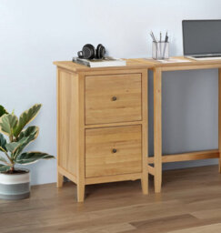 Hallowood Furniture Aston Two Drawer Filing Cabinet - thumbnail 1
