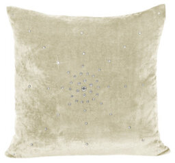 Intimates Premium Velvet Soft Touch Cushion, Home Decor Sofa Cushion In Modern Chic Colours With Durable Zip Closure - Cream