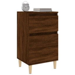 Berkfield Elegant Bedside Cabinets 2 Pcs Brown Oak 40X35X70 Cm - thumbnail 4