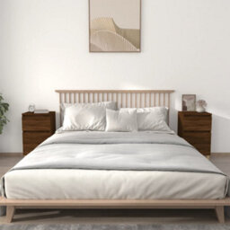 Berkfield Elegant Bedside Cabinets 2 Pcs Brown Oak 40X35X70 Cm - thumbnail 2
