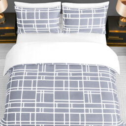 Lazzaro Brick Single Duvet Cover Set Hypoallergenic Bedding Sets 2 Pcs Ultrasoft Quilt Cover Set With Zipper Closure - thumbnail 5
