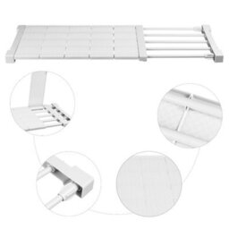 Living And Home White Extendable Wardrobe Storage Divider Adjustable Wall Mounted Storage Shelf W 80 Cm - thumbnail 3