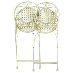 Beliani Set Of 2 Garden Chairs Bivio Folding Metal Light Green - thumbnail 6