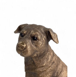 Animal Crackers Staffordshire Bull Terrier Dog Ornament Figurine, Leonardo Reflections Bronzed, Gift Boxed - thumbnail 5