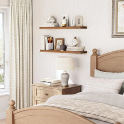 100 Cm Wall Mounted Shelves Floating Shelves Set Of 2 Wall Display Racks - thumbnail 3