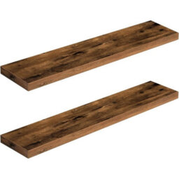 100 Cm Wall Mounted Shelves Floating Shelves Set Of 2 Wall Display Racks - thumbnail 6