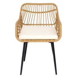 Nordlys Set Of 2 Metal And Rattan Dining Chairs Exotic Boho Dining Room - thumbnail 7
