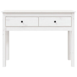 Berkfield Classic Console Table White 100X35X75 Cm Solid Wood Pine - thumbnail 6
