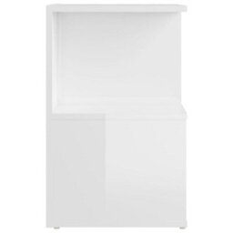 Berkfield Bedside Cabinets 2 Pcs High Gloss White 35X35X55 Cm Engineered Wood - thumbnail 5