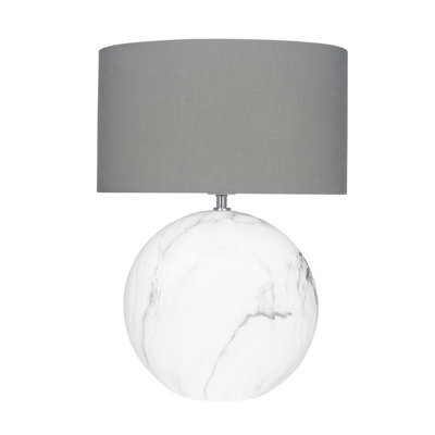 Pacific Lifestyle Marble Effect Ceramic Table Lamp - image 1