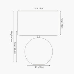 Pacific Lifestyle Marble Effect Ceramic Table Lamp - thumbnail 2