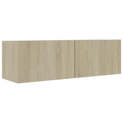 Berkfield Sturdy Tv Cabinet Sonoma Oak 100X30X30 Cm Engineered Wood - image 1