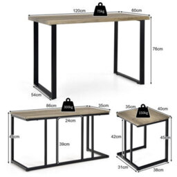 4-Piece Dining Table And Chair Set, Kitchen Table With Bench - thumbnail 2