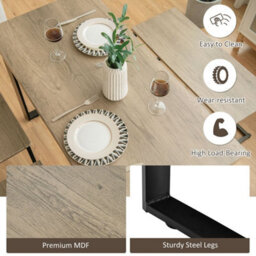 4-Piece Dining Table And Chair Set, Kitchen Table With Bench - thumbnail 4