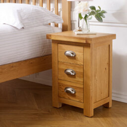 Brown Wooden 4 Piece Furniture Set Wardrobe Chest Of Drawers Bedsides Birlea Woburn - thumbnail 3