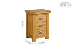 Brown Wooden 4 Piece Furniture Set Wardrobe Chest Of Drawers Bedsides Birlea Woburn - thumbnail 7