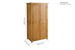 Brown Wooden 4 Piece Furniture Set Wardrobe Chest Of Drawers Bedsides Birlea Woburn - thumbnail 9