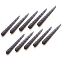 "SolaDirect Tapered Dinner Candles, Table Spiral Candles, Pack Of 10, Decorative Household Candles, Up To 7 Hours, 23 Cm / 9"" (Grey)" - thumbnail 5