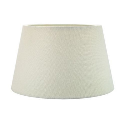 Happy Homewares Traditional 12 Inch Cream Linen Fabric Drum Table/pendant Lampshade 60W Maximum - image 1