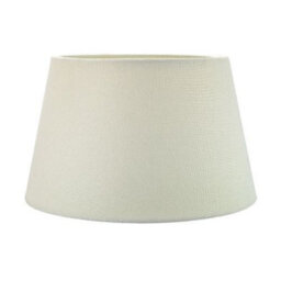Happy Homewares Traditional 12 Inch Cream Linen Fabric Drum Table/pendant Lampshade 60W Maximum