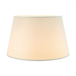 Happy Homewares Traditional 12 Inch Cream Linen Fabric Drum Table/pendant Lampshade 60W Maximum - thumbnail 2