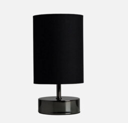 Touch Table Lamp Bedside Bedroom Dimmable Dimmer Light Black Lampshade Shade