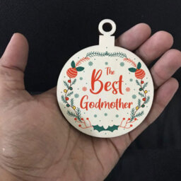 Red Ocean Best Godmother Christmas Bauble Tree Decoration Gift For Godmother Godparents - thumbnail 5