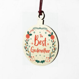 Red Ocean Best Godmother Christmas Bauble Tree Decoration Gift For Godmother Godparents - thumbnail 6