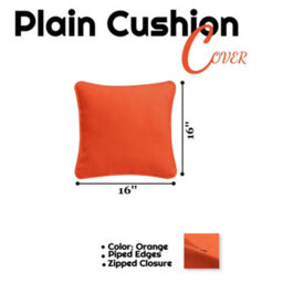 Chilimilii Cushion Covers 100% Cotton Plain Dyed Zip Pipe Edge Home Sofa Decor (40X40 Cm) - thumbnail 1