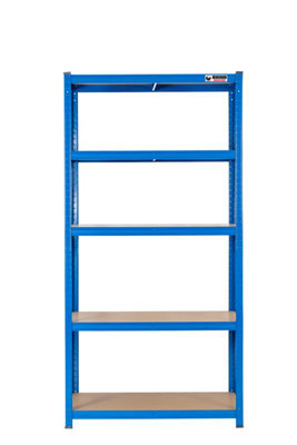Rhino Racking 4 Bays - 180 X 90 X 60Cm - Blue - 5 Tier Boltless Heavy Duty Garage Shelving Unit - 1000Kg Load Weight - image 1