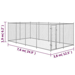 Berkfield Outdoor Dog Kennel 8X4X2 M - thumbnail 5