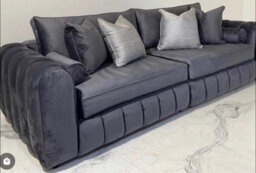 Stratus Interiors Oyster Lined Fabric Sofa - 3 Seater Sofa For Livingroom - thumbnail 1