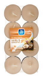 Pack Of 48 Pan Aroma Colour Tea Lights Candles Vanilla & Coconut - thumbnail 2