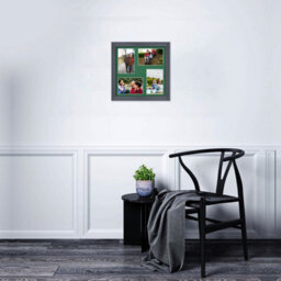 AK Frames 12X12 Dark Grey Classic Multi Photo Frame With Emerald Mount - Holds 4 Apertures (4X) 6X4 Photos - thumbnail 3