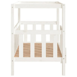 Vidaxl Dog Bed White 105.5X83.5X100 Cm Solid Wood Pine - thumbnail 6