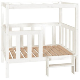 Vidaxl Dog Bed White 105.5X83.5X100 Cm Solid Wood Pine - thumbnail 2