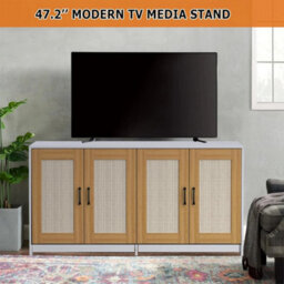 Double Cat Litter Box Enclosure Large Wooden Hidden Litter Cabinet - thumbnail 5