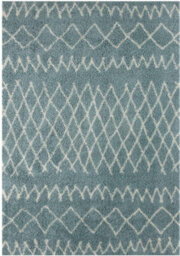 The Rugs Moroccan Shaggy Rugs And Runners Soft Fluffy Tribal Design High Pile Duck Egg Blue And Ivory Living Room Kitchen Hallway 950