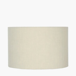 Pacific Lifestyle 35Cm Cream Linen Drum Table Lampshade Self Lined Cylinder Shade