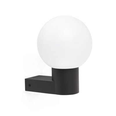 Luminosa Lighting Luminosa Moon Outdoor Modern Wall Lamp Dark Grey 1X E27 Ip44 - image 1