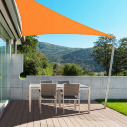 Floordirekt Casa Pura Triangular Polyester Sun Shade Sail Uv Weatherproof Water Repellent Garden Balcony Orange 3.6 X 3.6 X 5.1 M - thumbnail 2