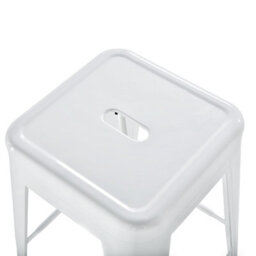 Wyld And Coco White 60Cm Stackable Industrial Bar Stools Set Of 2 - Counter Height - thumbnail 6