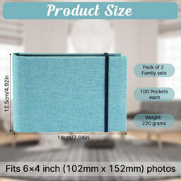 2 Pack Small Photo Albums 6X4 Slip In Photo Album  200 Pages Photo Album Books - thumbnail 2