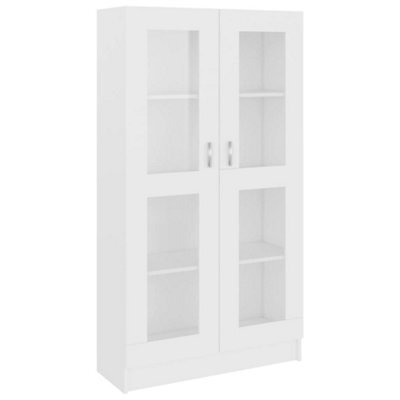 Vidaxl Vitrine Cabinet White 82.5X30.5X150 Cm Engineered Wood Vitrine Cabinets - image 1