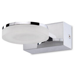 Luminosa Lighting Luminosa Nimbus Wall Lamp 1 Light 5W Led 3000K, 450Lm, Polished Chrome/frosted Acrylic