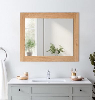 Hallowood Furniture Waverly Oak - Oak Framed Mirror (Mir930) - image 1