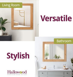 Hallowood Furniture Waverly Oak - Oak Framed Mirror (Mir930) - thumbnail 6