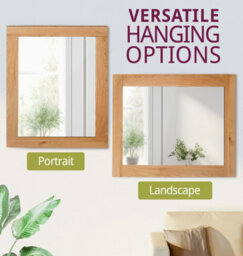 Hallowood Furniture Waverly Oak - Oak Framed Mirror (Mir930) - thumbnail 5