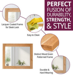 Hallowood Furniture Waverly Oak - Oak Framed Mirror (Mir930) - thumbnail 2